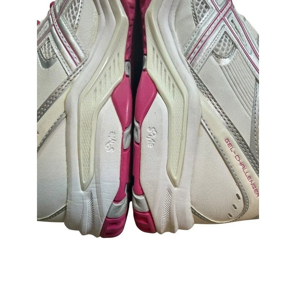 Asics Gel Challenger 9 Womens Size 9.5 Silver White Pink Tennis Shoes Sneakers - Picture 7 of 9